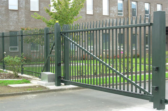 Factory Supply European Style High Security Fencing W Profile Galvanized Steel Palisade Fence And Gate