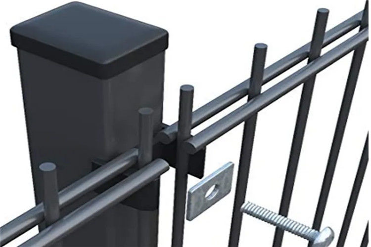 Hot Sales Twin Wire Mesh Fence Panel For Garden Fence  With Peach Post