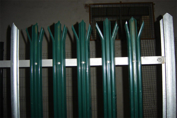 D And W Shape Galvanized Steel Black Powder Pale Steel Palisade Security Fencing For Security Needs