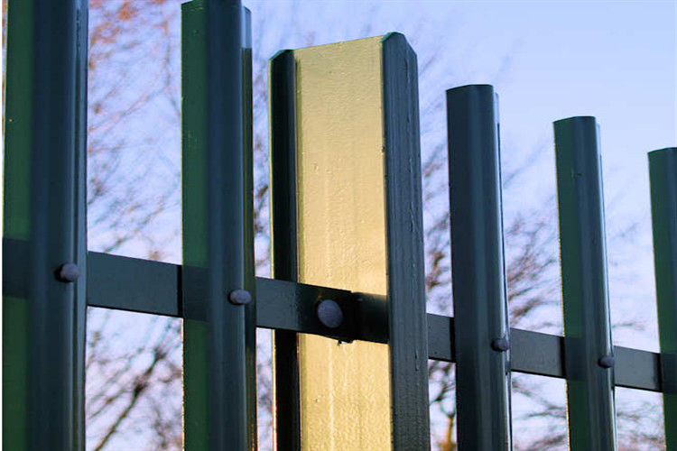 D And W Shape Galvanized Steel Black Powder Pale Steel Palisade Security Fencing For Security Needs